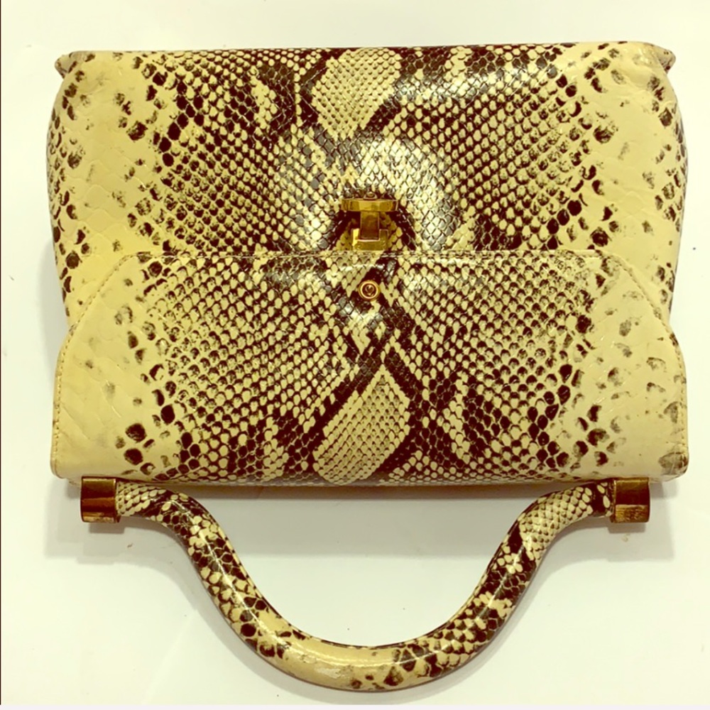 VINTAGE ITEM SAKS Fifth Avenue  Snake Skin Purse - Picture 6 of 8